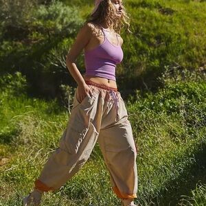 Free People Spring Forward Pants Slouchy Cargo Size XS NWOT